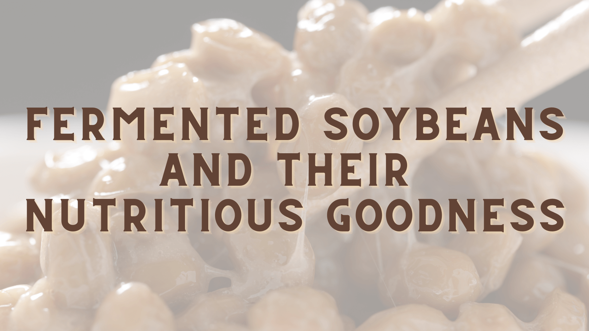 Fermented Soybeans And Their Nutritious Goodness